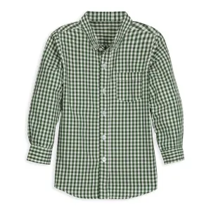 Welsummer Buttondown Shirt -- Forest Green Soft Check