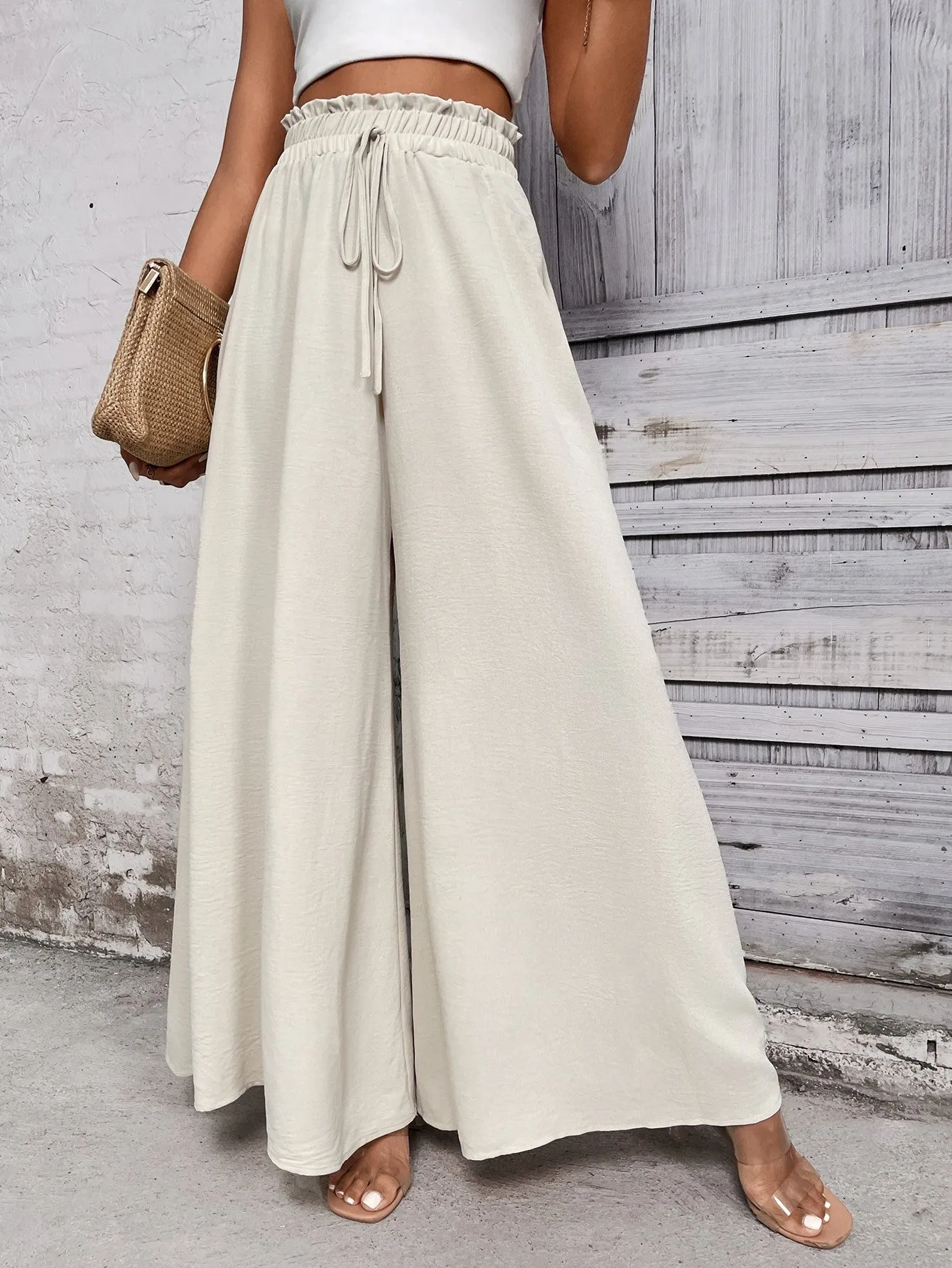White Wide Leg Trouser