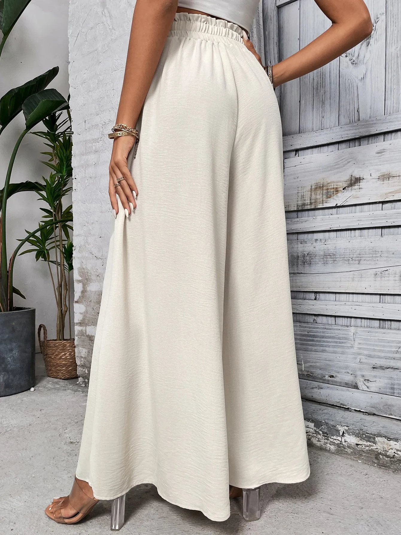 White Wide Leg Trouser