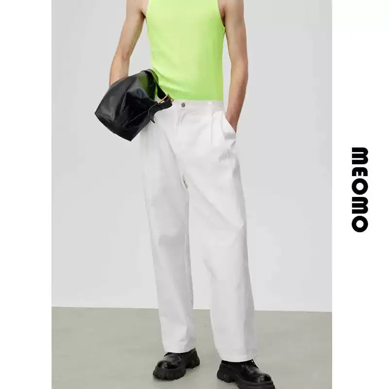 White Wide-Leg Trousers