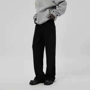 Wide-Leg Black Trousers