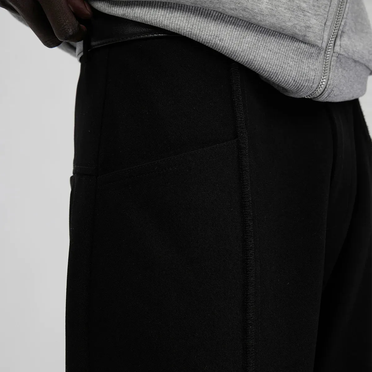 Wide-Leg Black Trousers