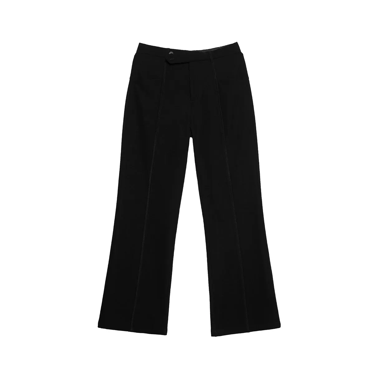 Wide-Leg Black Trousers
