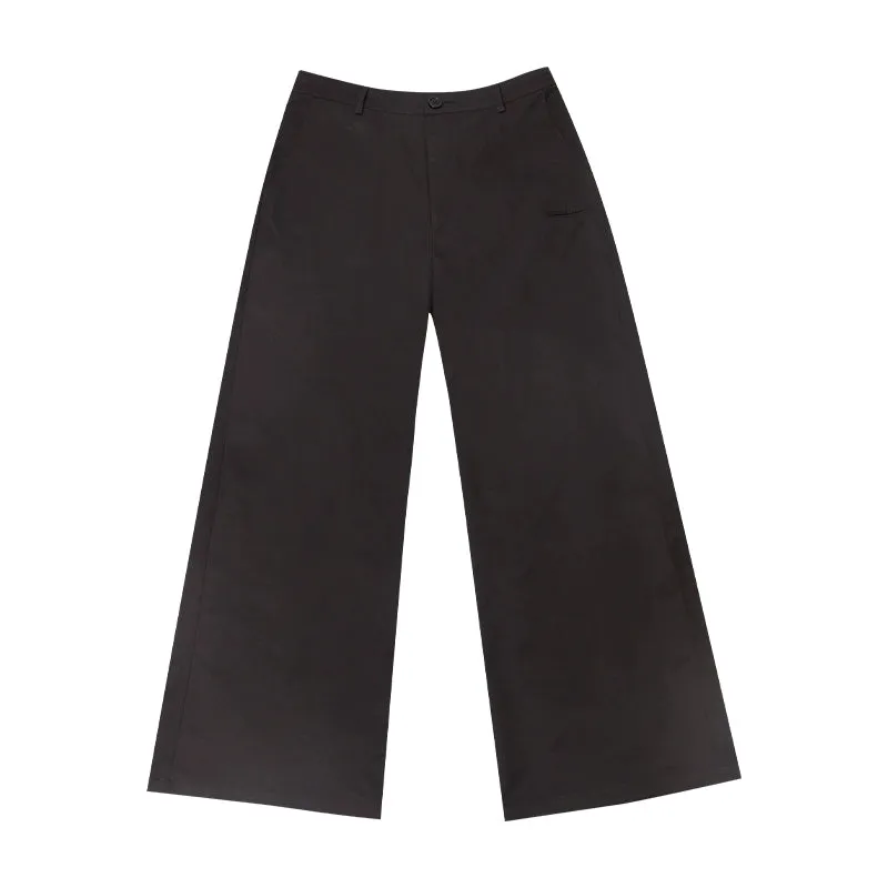 Wide-Leg Black Trousers