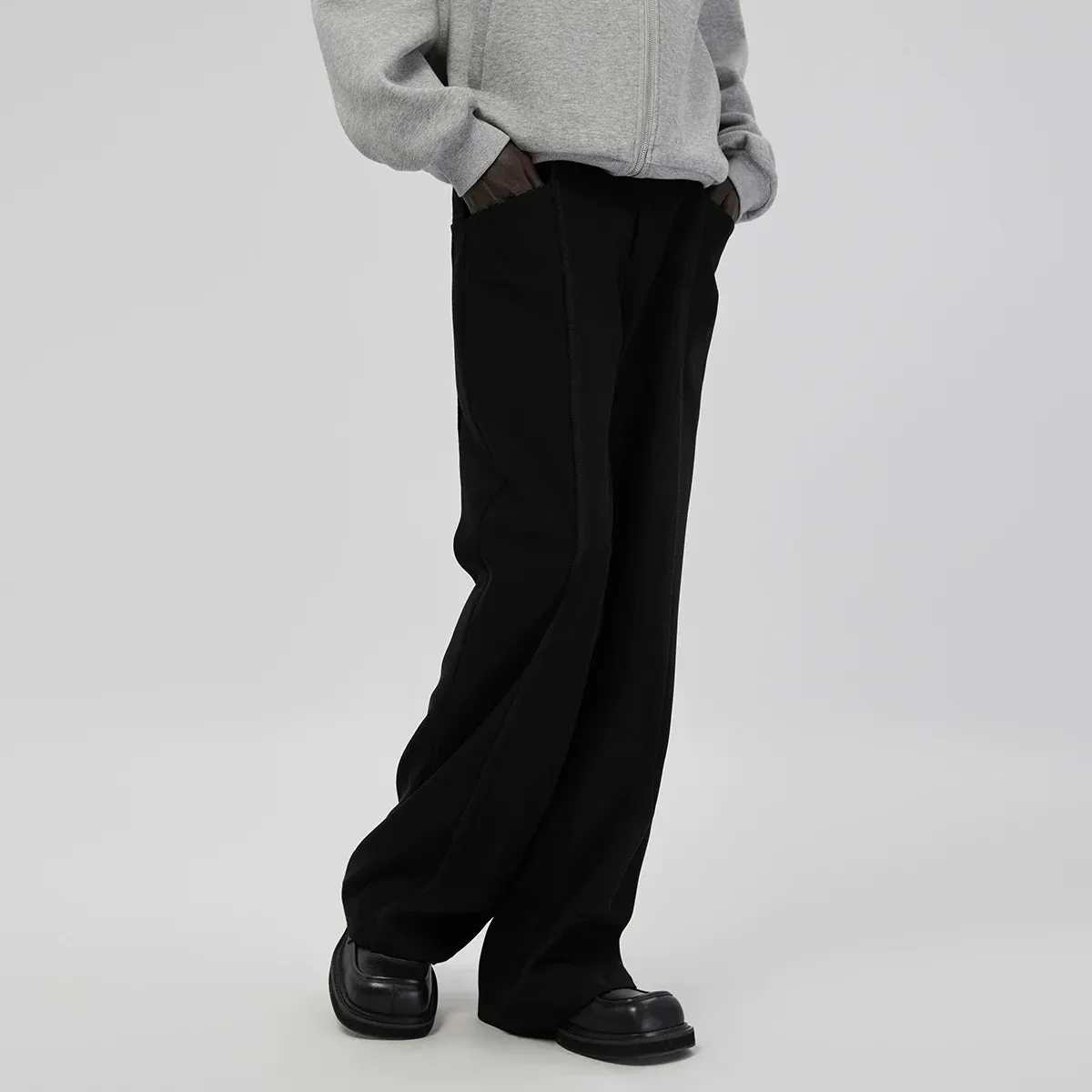 Wide-Leg Black Trousers