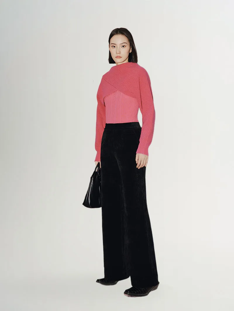 Wide Leg Casual Trousers