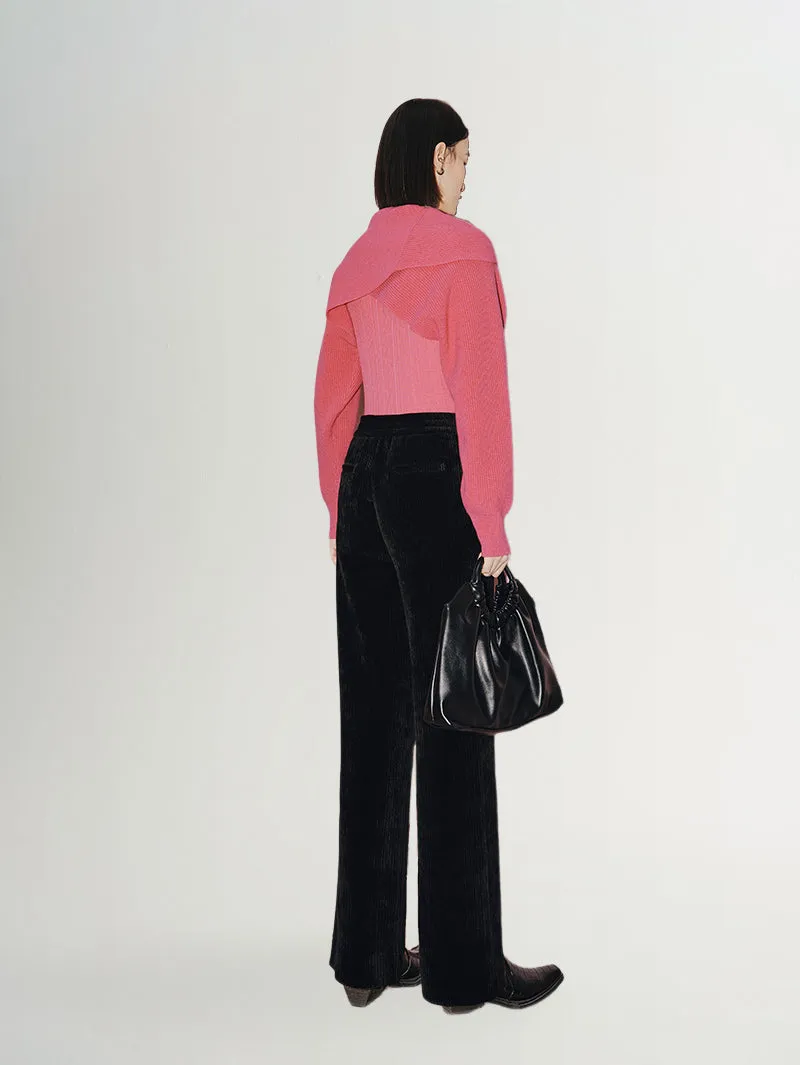 Wide Leg Casual Trousers