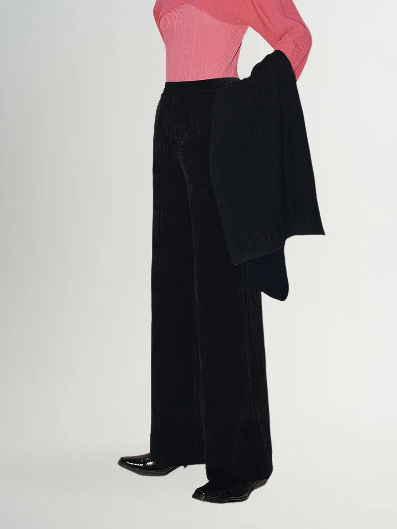 Wide Leg Casual Trousers