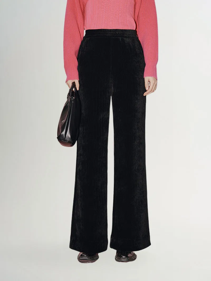 Wide Leg Casual Trousers