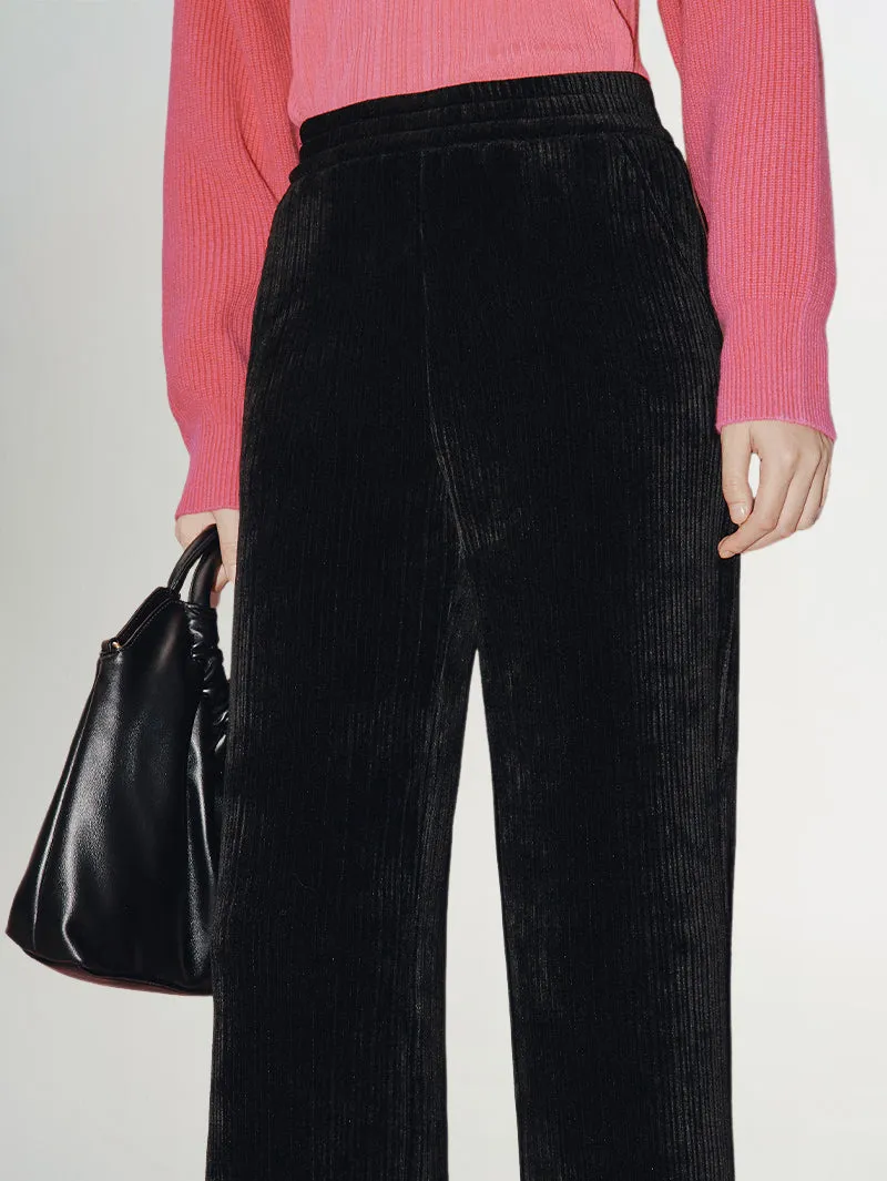 Wide Leg Casual Trousers