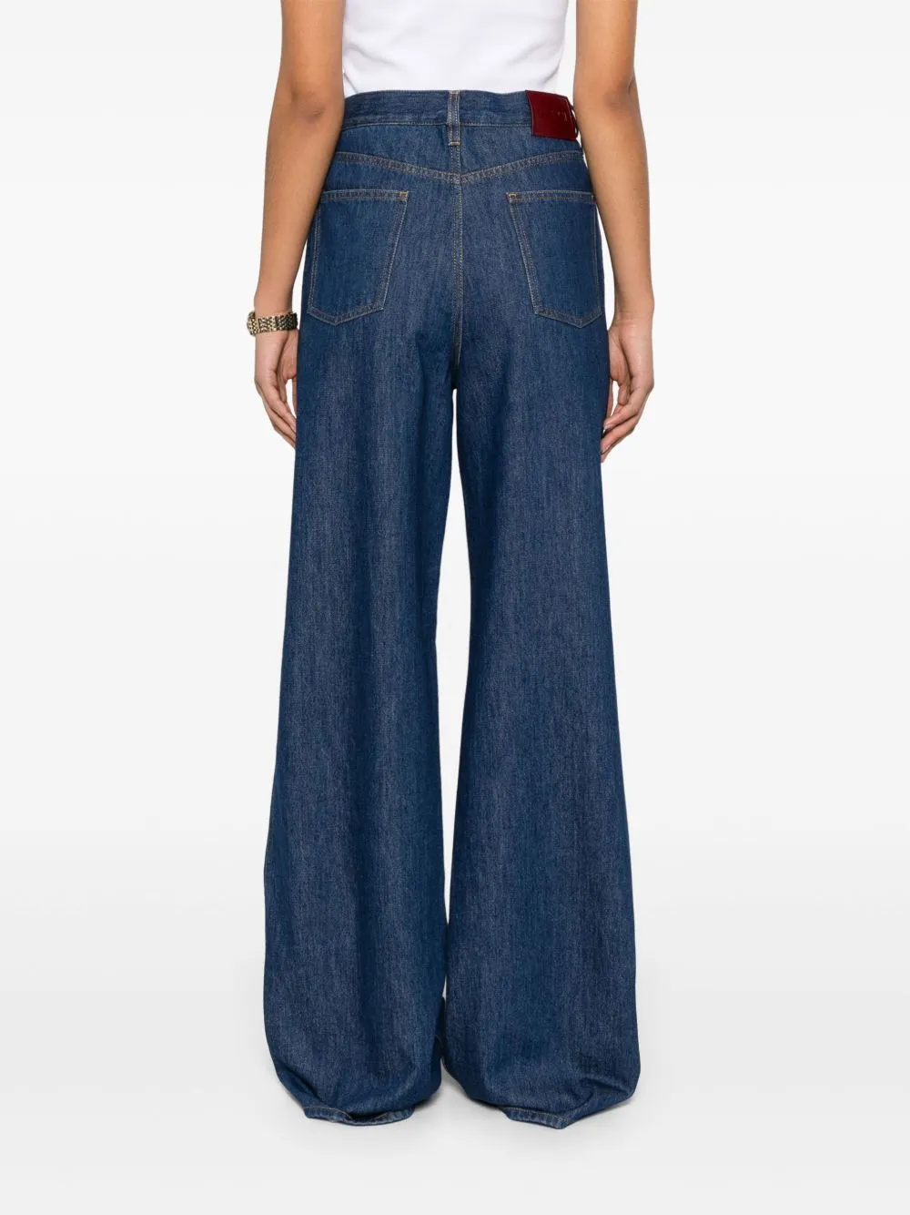Wide leg denim jeans