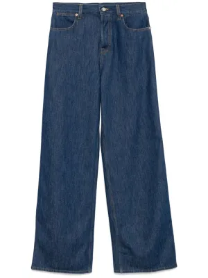 Wide leg denim jeans