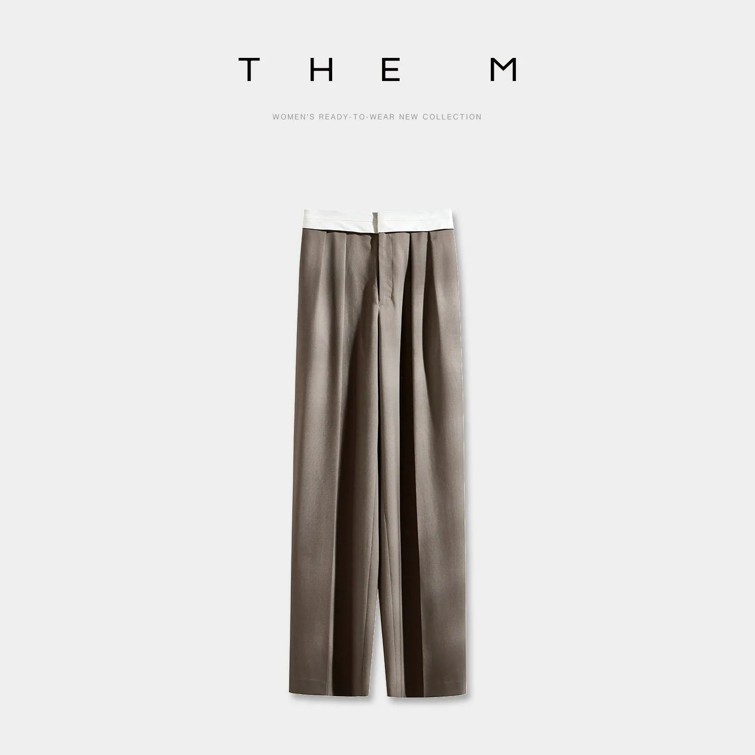 Wide-Leg Pleated Trousers