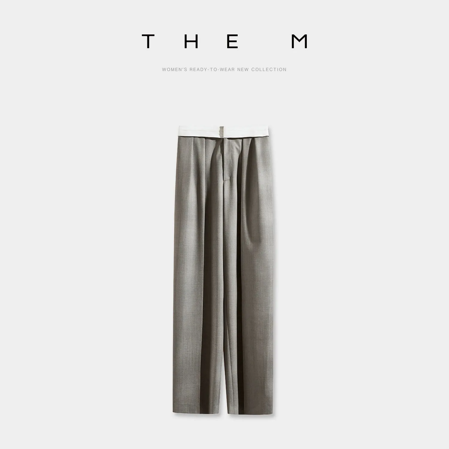 Wide-Leg Pleated Trousers