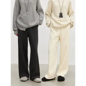 Wide-Leg Wool Trousers