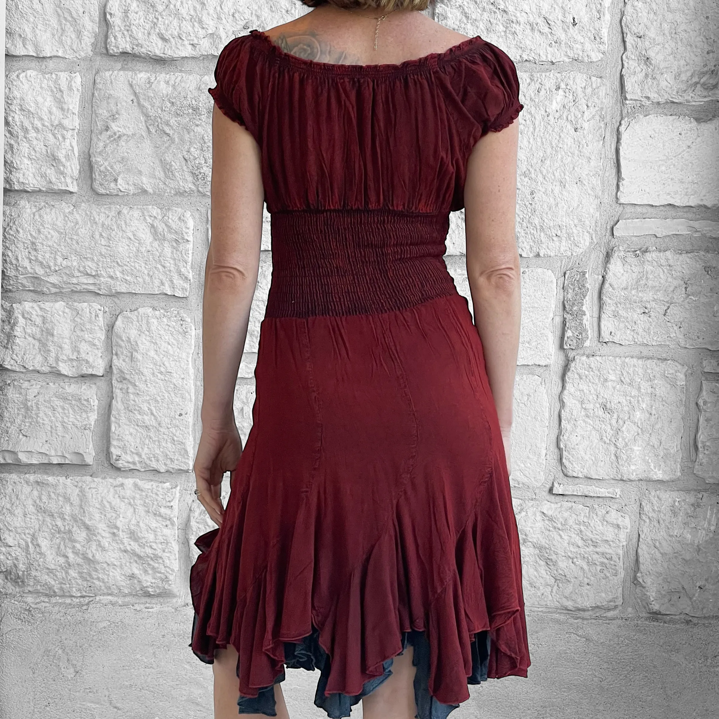 'Willow' Rayon Dress - Red