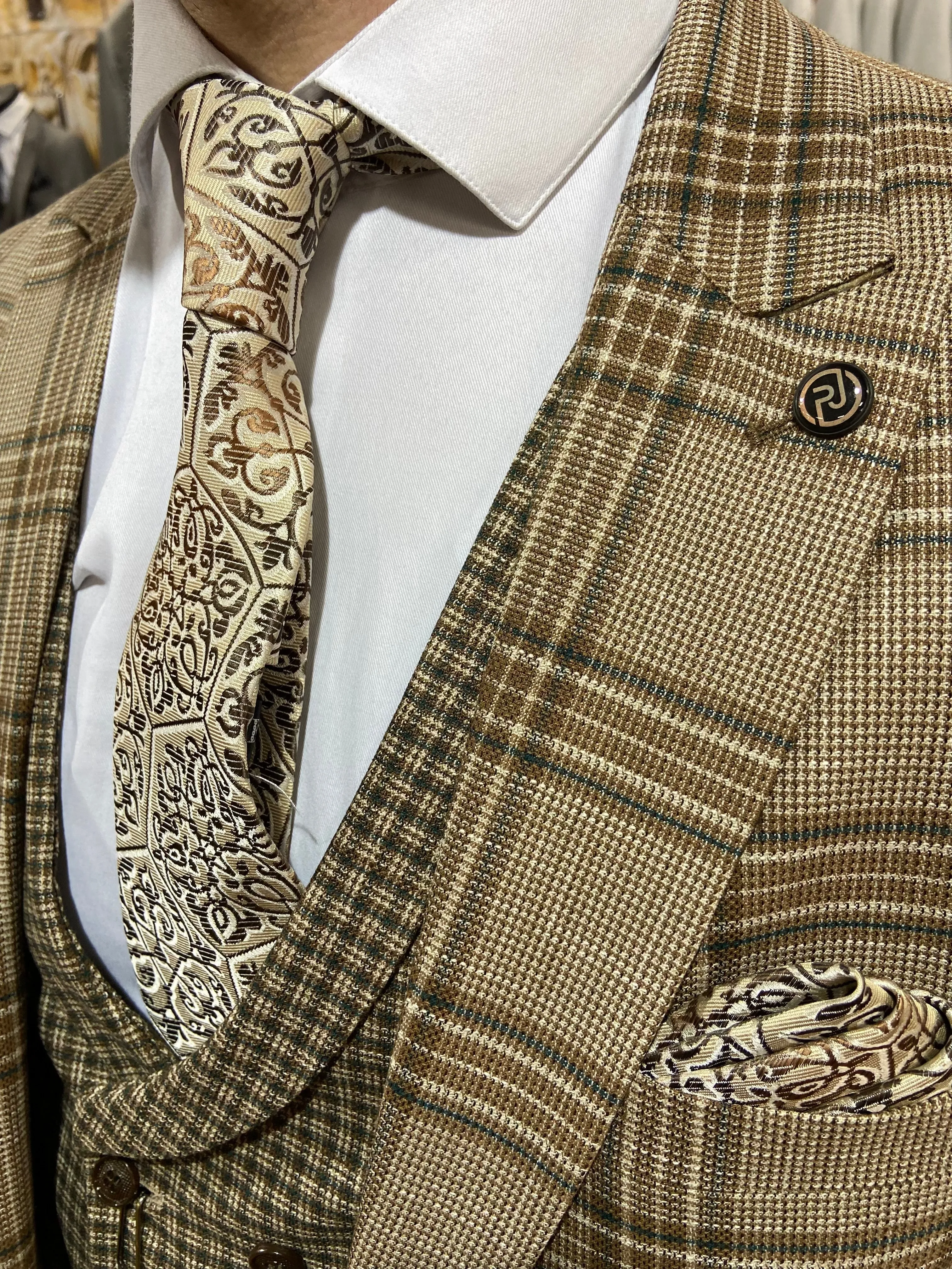 Wilson - Brown/Green 3 Piece Suit
