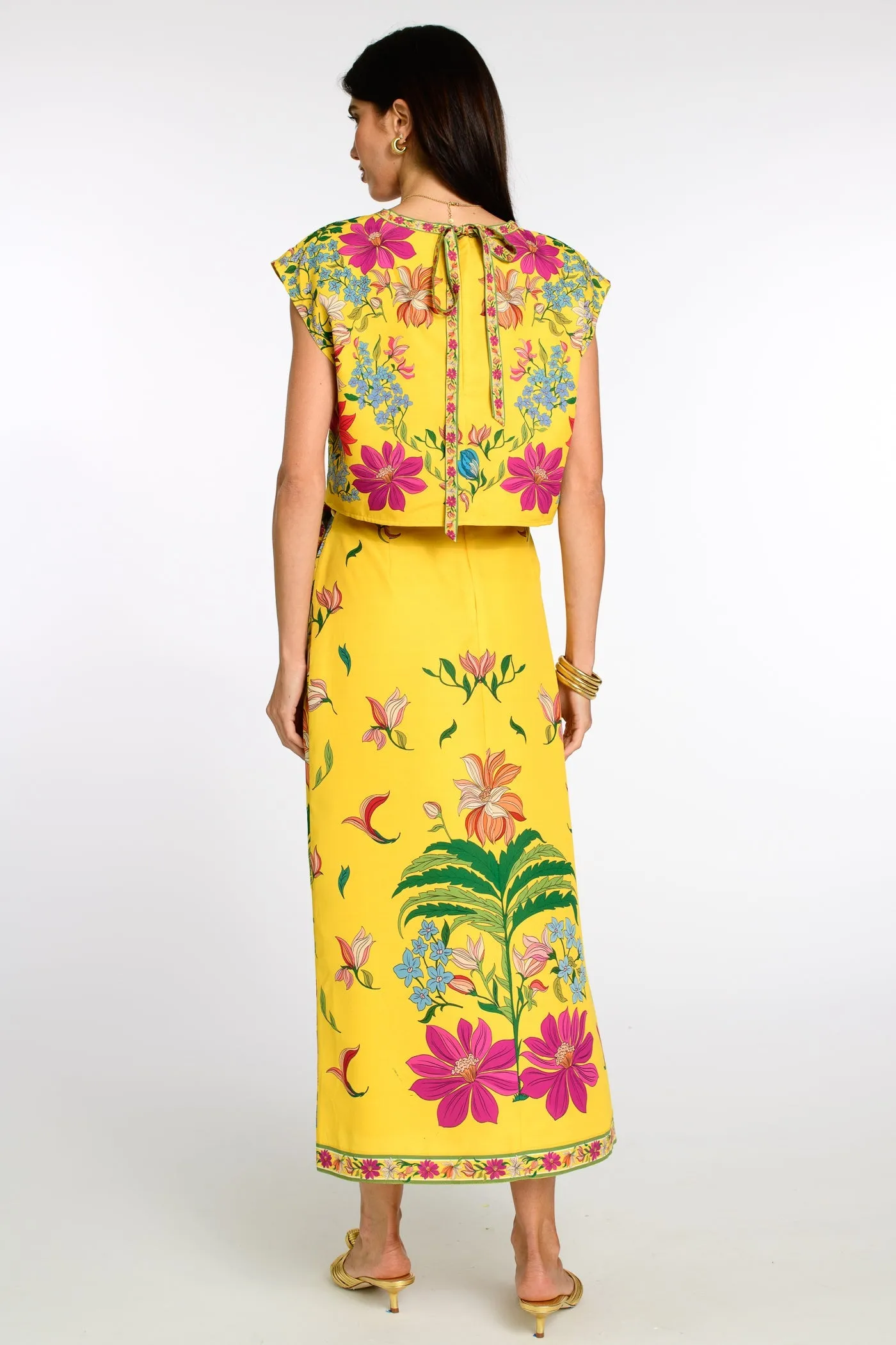 Winnifred Skirt in Tapestry Yellow by Elizabeth James