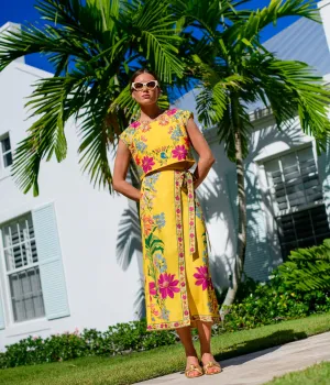 Winnifred Skirt in Tapestry Yellow by Elizabeth James