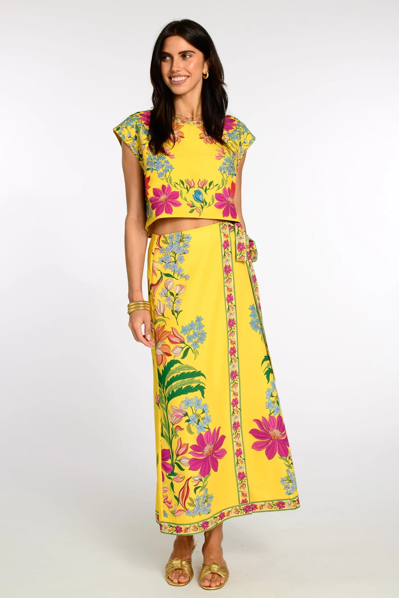 Winnifred Skirt in Tapestry Yellow by Elizabeth James