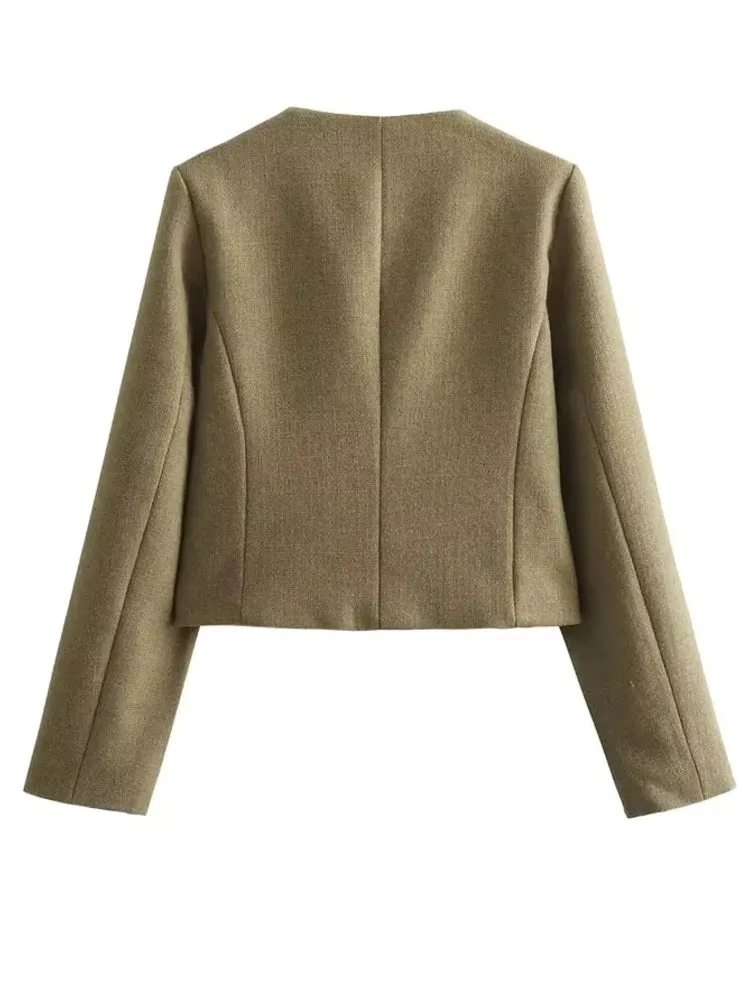 Winter Button Demi-Season Short Coats