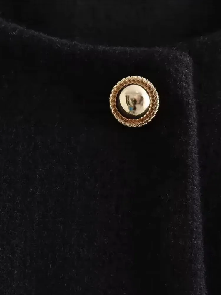 Winter Button Demi-Season Short Coats