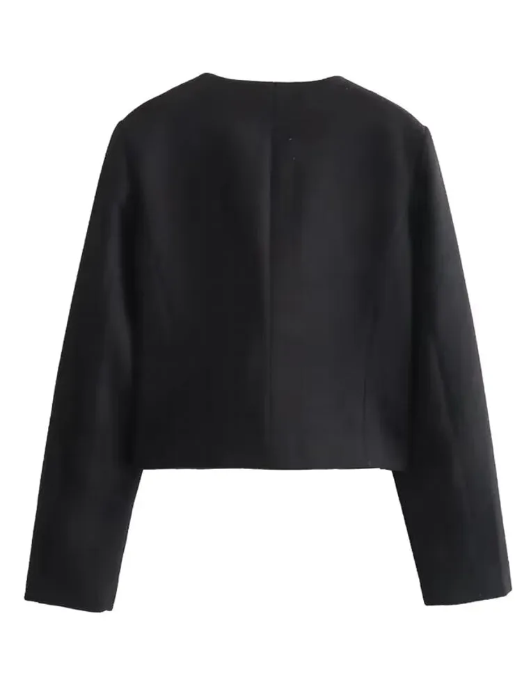 Winter Button Demi-Season Short Coats