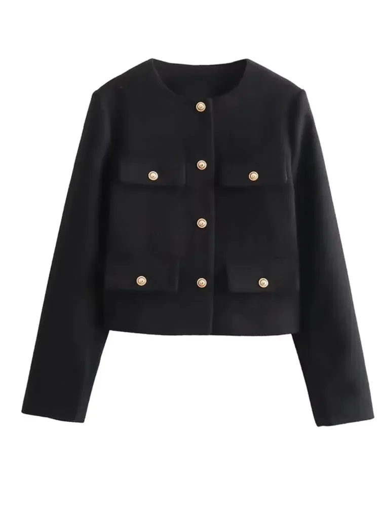 Winter Button Demi-Season Short Coats