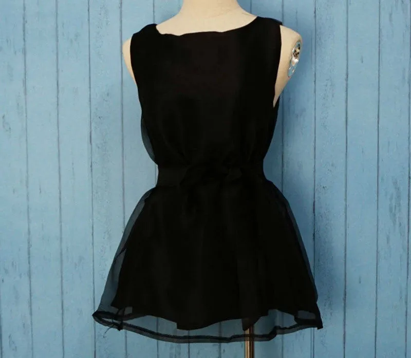 Women Blouse women tops sleeveless organza yarn Casual Shirts Tops 6 colors