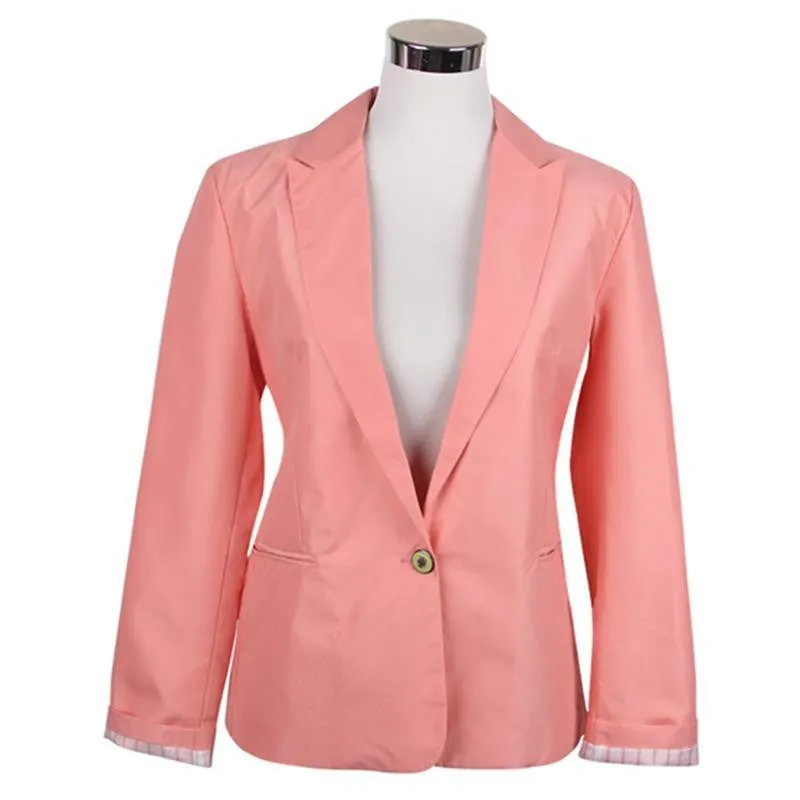 Women Candy Color Jackets Suit Slim yards Ladies Blazers Work Wear Jacket