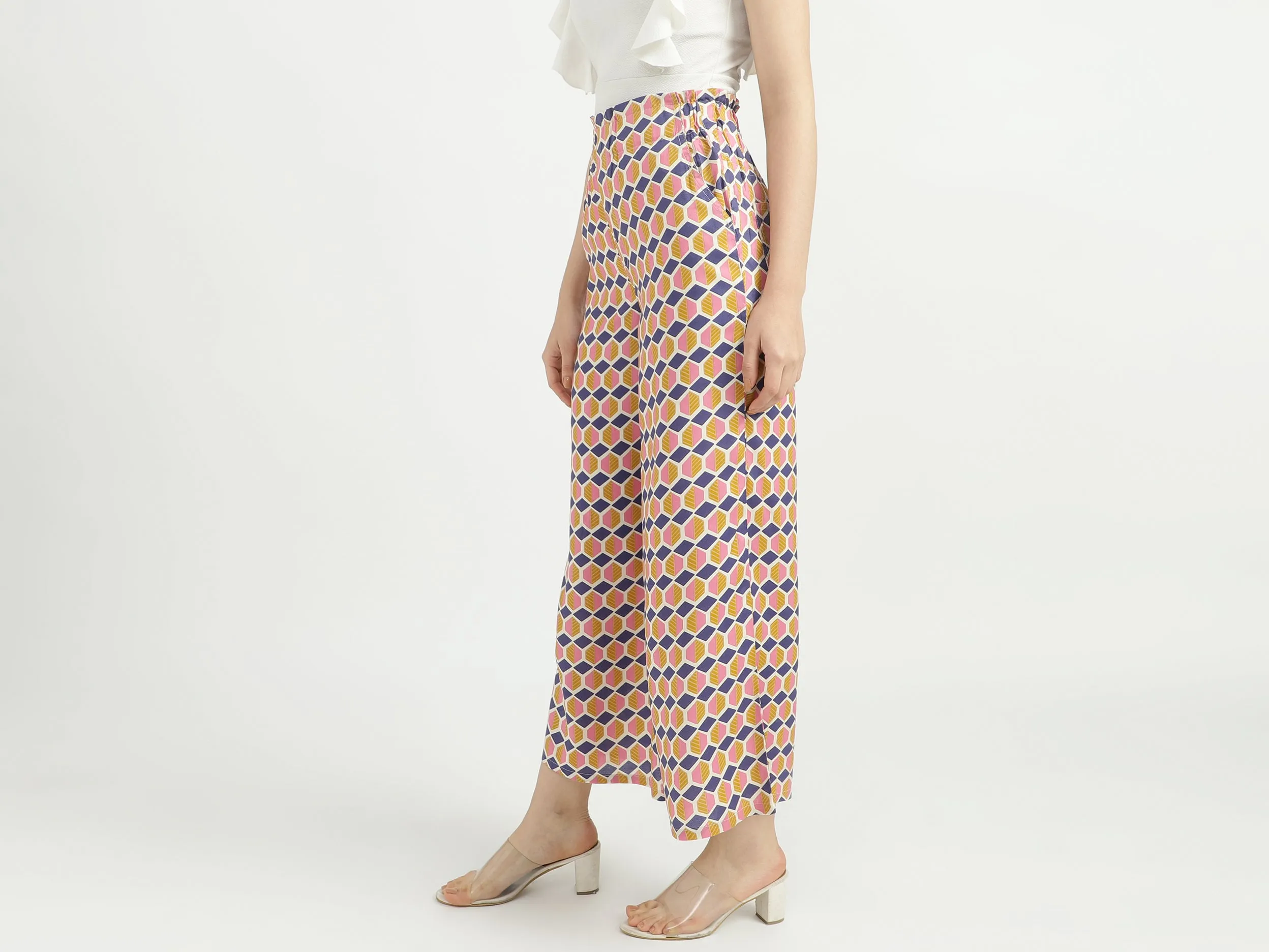 Women Printed Wide Leg Palazzo