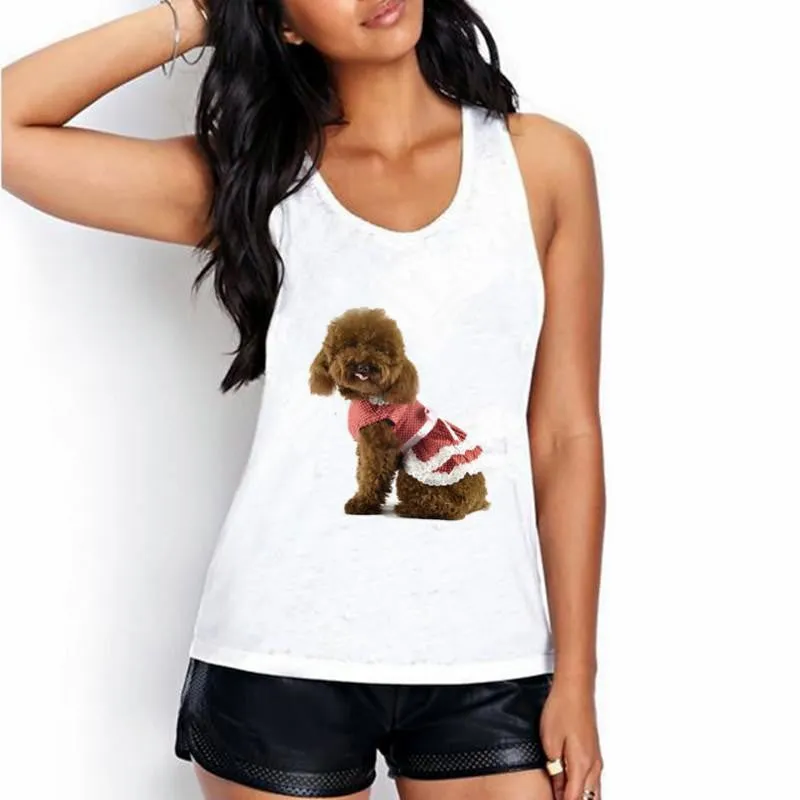 Women White Tank Tops The owl of contemplation Print 20 Colors Women Sleeveless Round Neck Tank Tops BX41-60