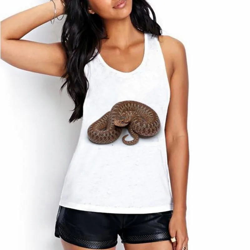Women White Tank Tops The owl of contemplation Print 20 Colors Women Sleeveless Round Neck Tank Tops BX41-60