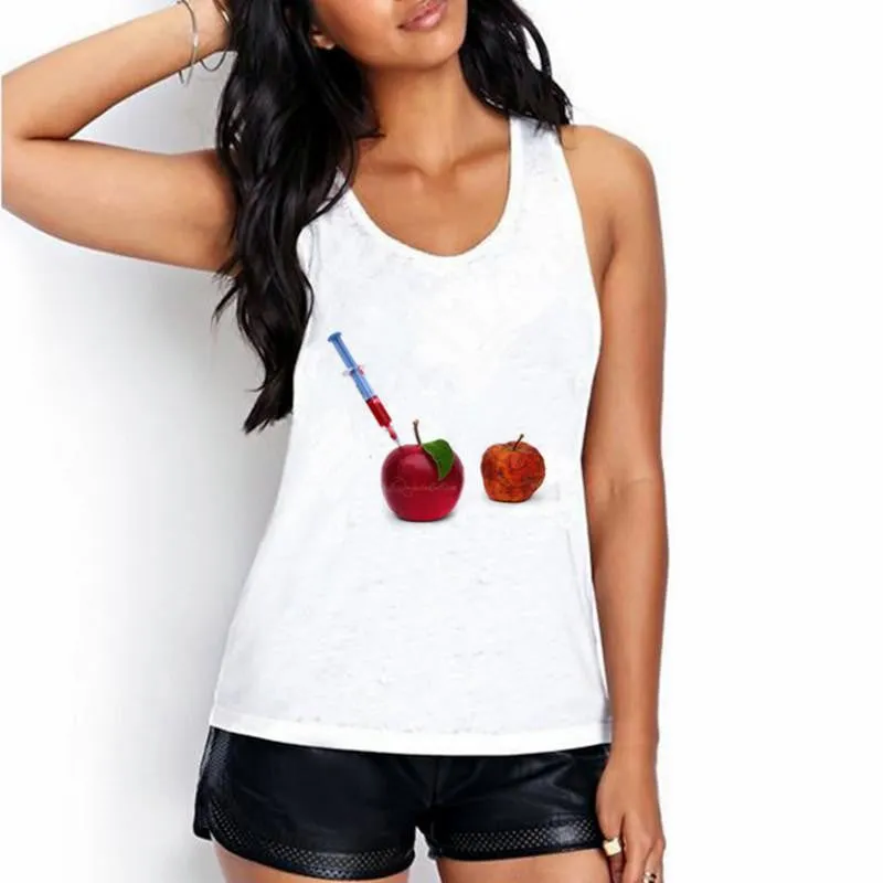 Women White Tank Tops The owl of contemplation Print 20 Colors Women Sleeveless Round Neck Tank Tops BX41-60