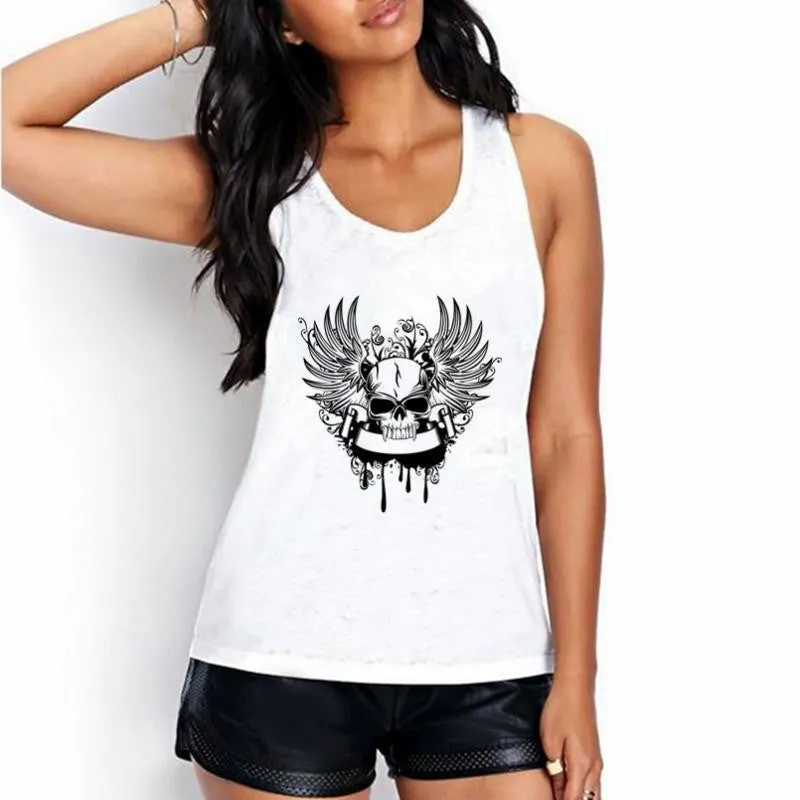 Women White Tank Tops The owl of contemplation Print 20 Colors Women Sleeveless Round Neck Tank Tops BX41-60