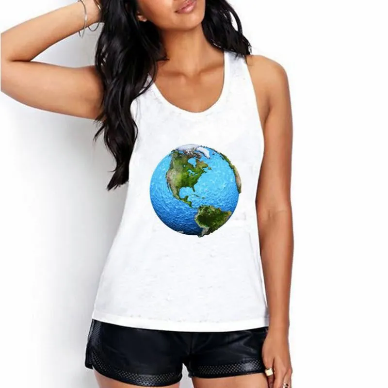 Women White Tank Tops The owl of contemplation Print 20 Colors Women Sleeveless Round Neck Tank Tops BX41-60