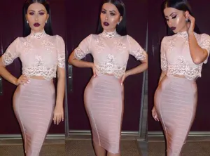 Women's Pencil Skirt Mid Calf Skirts Pink Black White Colors Bodycon Slit Skirt Fashion Ladies Casual