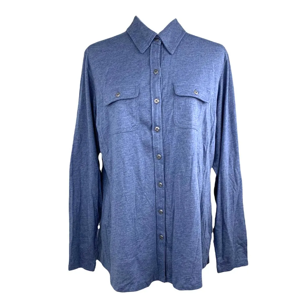 Women's Top Cotton Stretch Button-Down Shirt