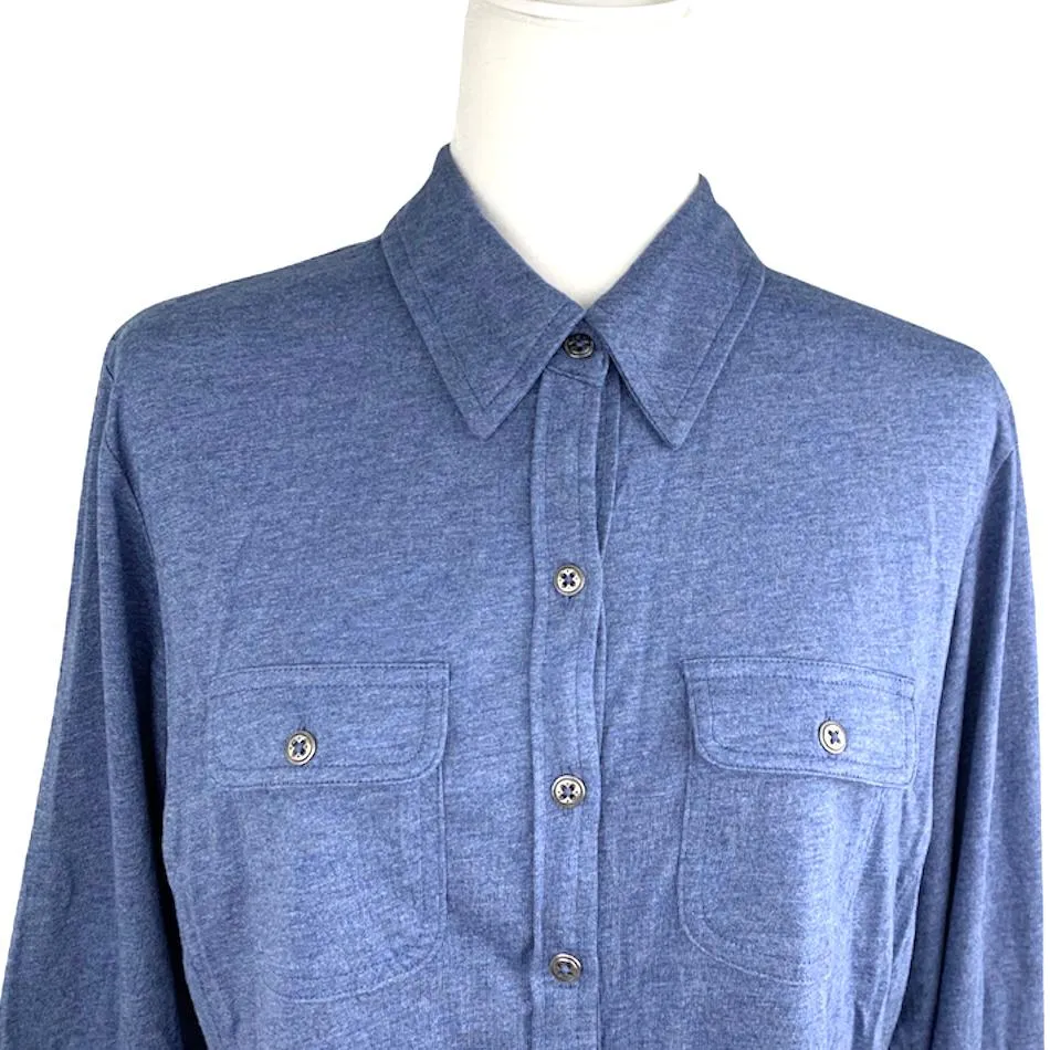 Women's Top Cotton Stretch Button-Down Shirt