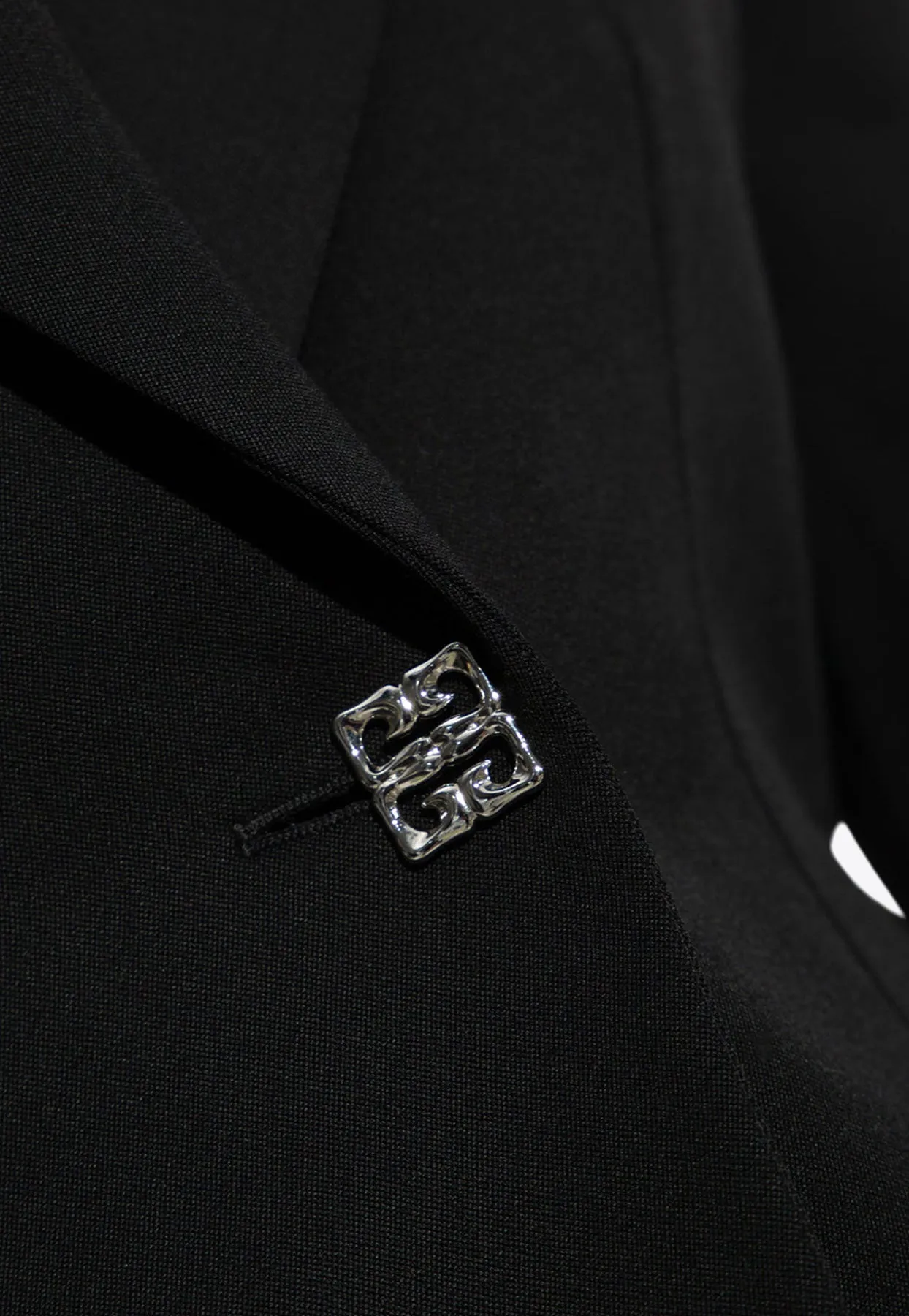 Wool Single-Breasted Fitted Blazer