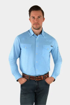 WRANGLER CLIFTON PRINT BUTTON DOWN LONG SLEEVE SHIRT
