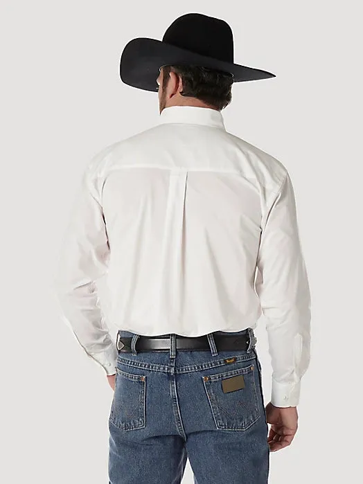 Wrangler X George Strait Men's White Button Down Shirt