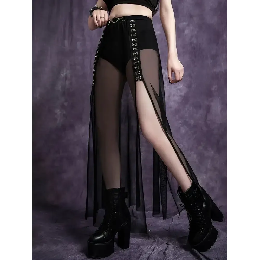 Y2K Patchwork Mesh Dress for Women in Autumn Winter Styles