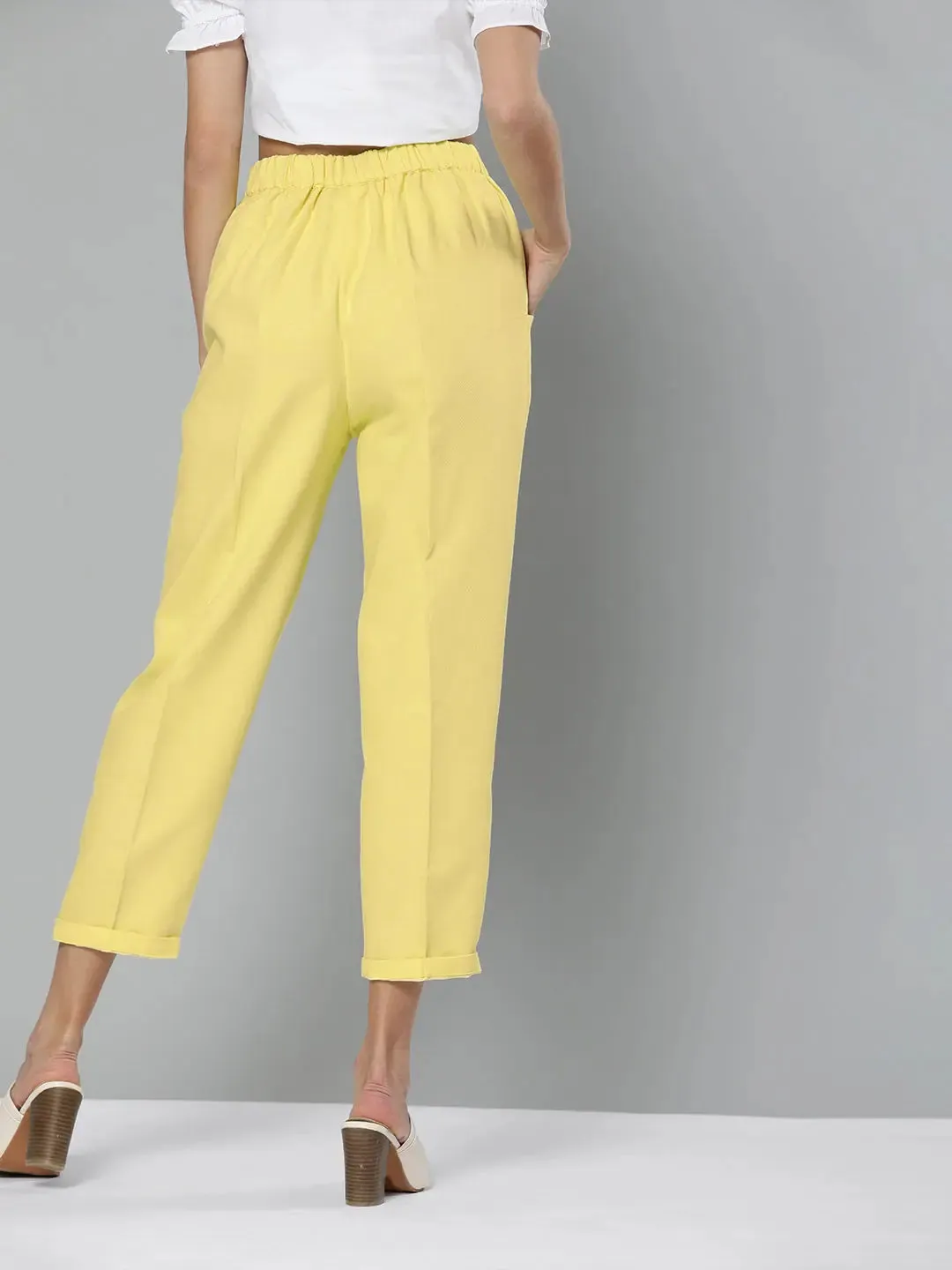 Yellow Tapered Pants
