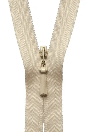 YKK Concealed / Invisible Zip - 23cm / 9'' - Honey 551