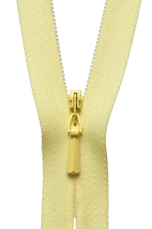 YKK Concealed / Invisible Zip - 23cm / 9'' - Lemon 503