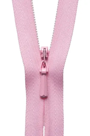YKK Concealed / Invisible Zip - 23cm / 9'' - Mid Pink 513