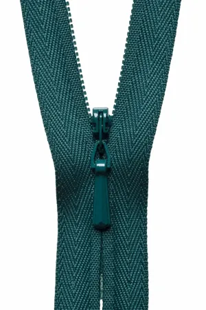 YKK Concealed / Invisible Zip - 56cm / 22'' - Hunter Green 530