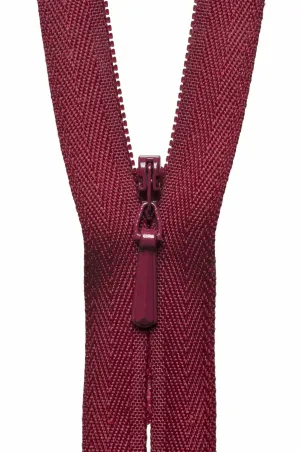 YKK Concealed / Invisible Zip - 56cm / 22'' - Wine 527