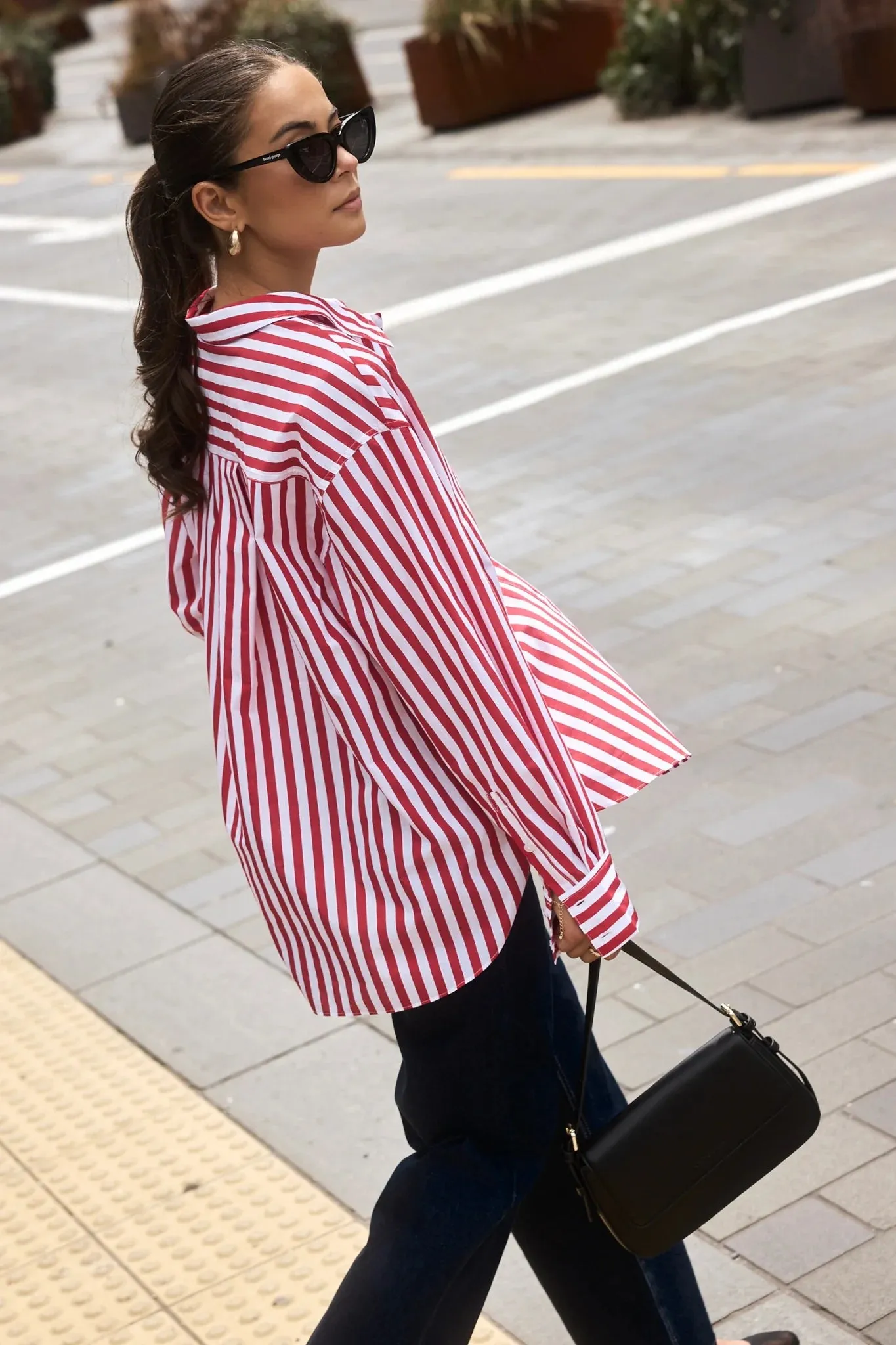 You Got This Oversized Shirt - Red Stripe